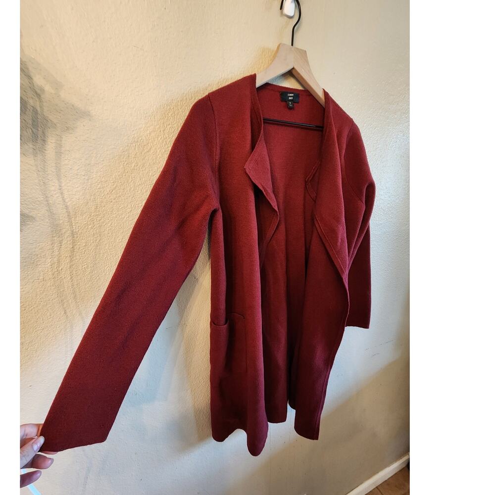 J. Crew 365 Open Front Cardigan Merino Wool Blend Sweater SZ S Women's - Picture 4 of 9